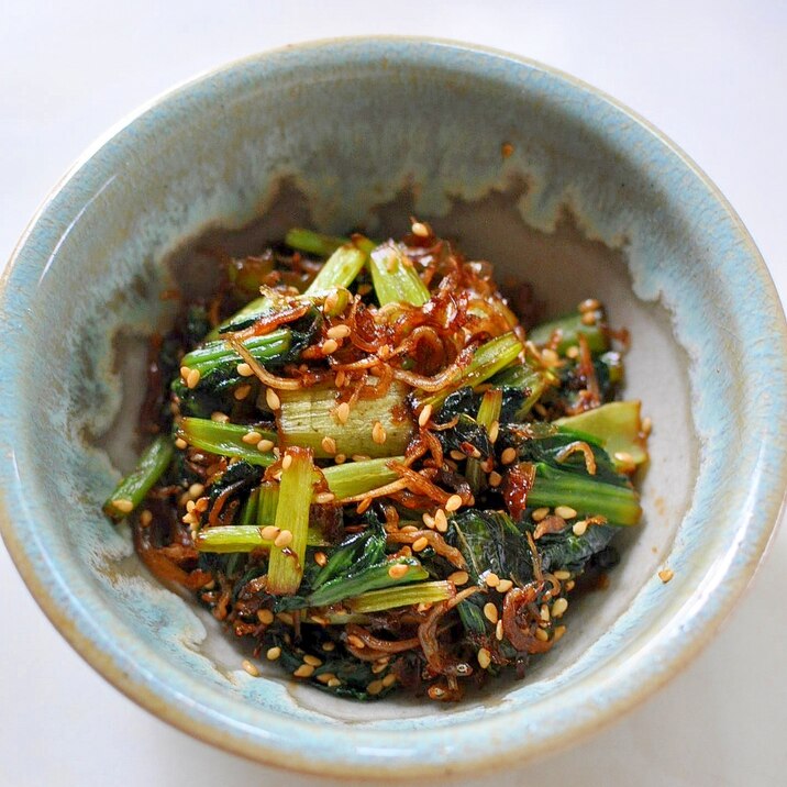 カルシウム強化 小松菜とじゃこの常備菜 レシピ 作り方 By ねこすけ 楽天レシピ